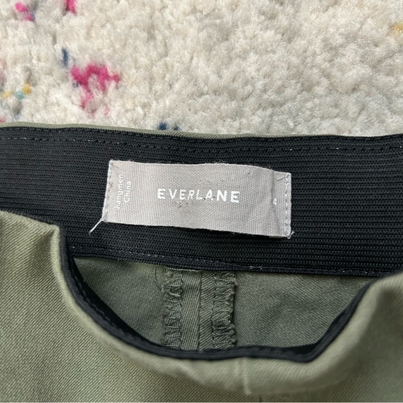 Everlane The Side-Zip Stretch Cotton Pant in Green sz 4 - Picture 4 of 5